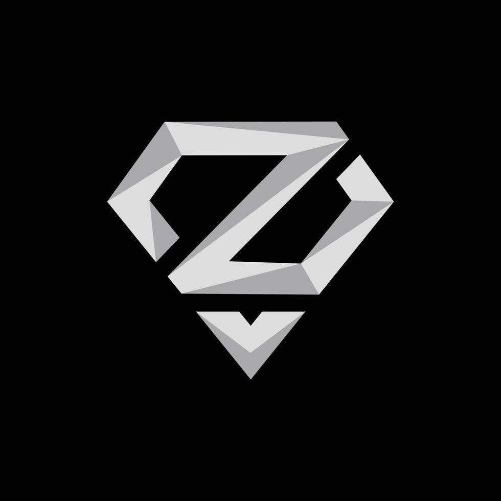 Letter Z Diamond Modern Creative Logo vector