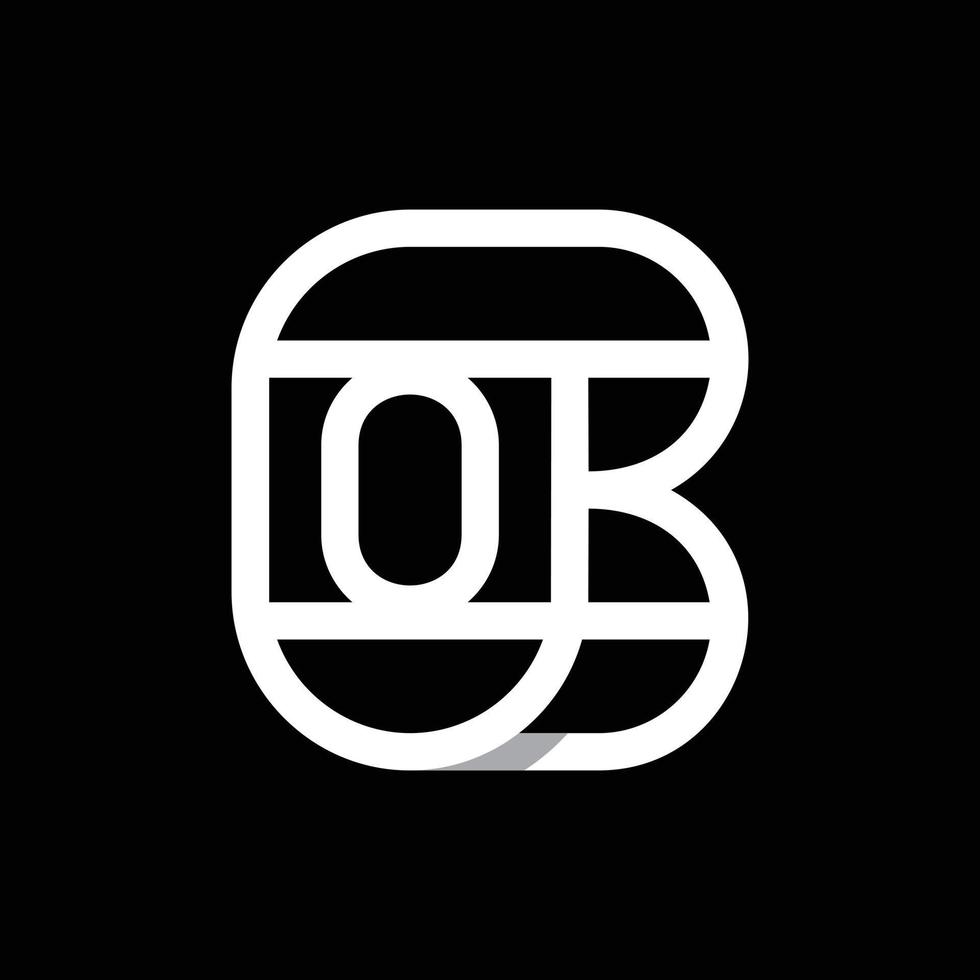 logotipo de empresa moderna de línea ob de letra vector