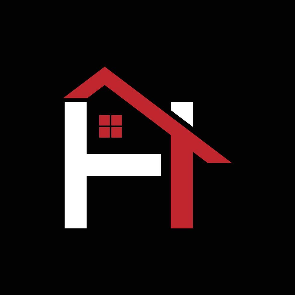 letra h hogar realty simple logo vector