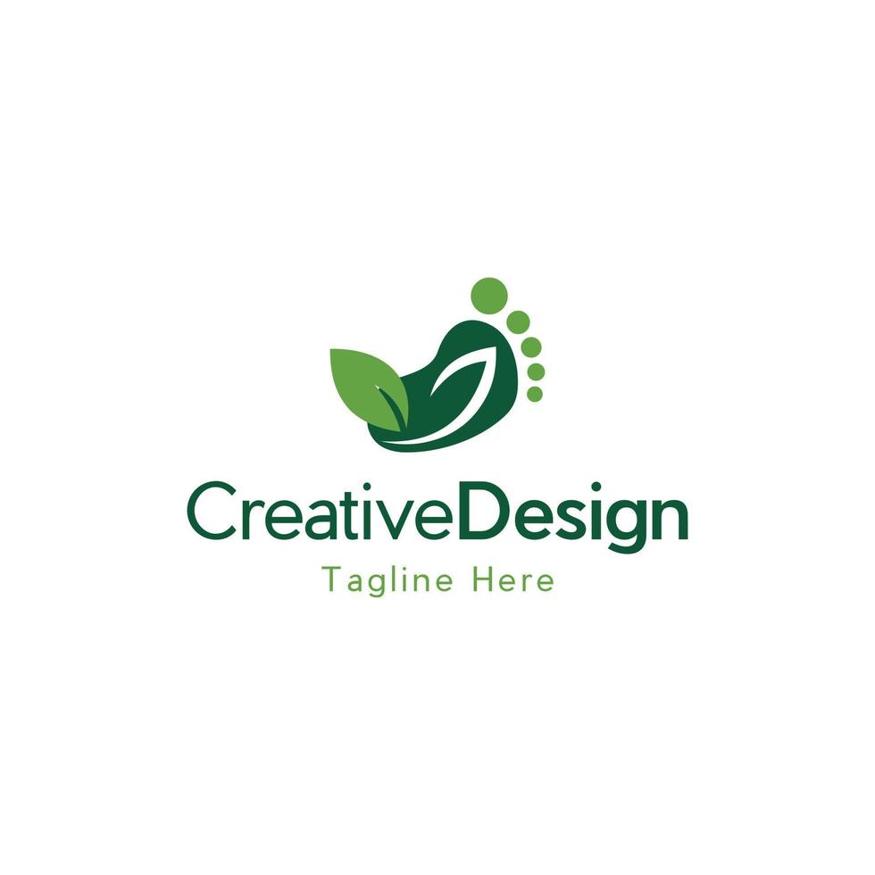 Foot Leaf Nature Ecology Logo vector