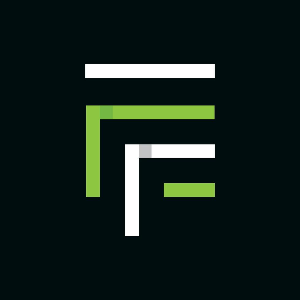 Letter FF Line Monogram Simple Logo vector