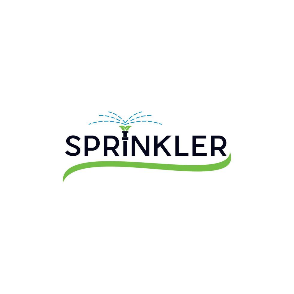 Sprinkler Irrigation Brand Text Logo vector