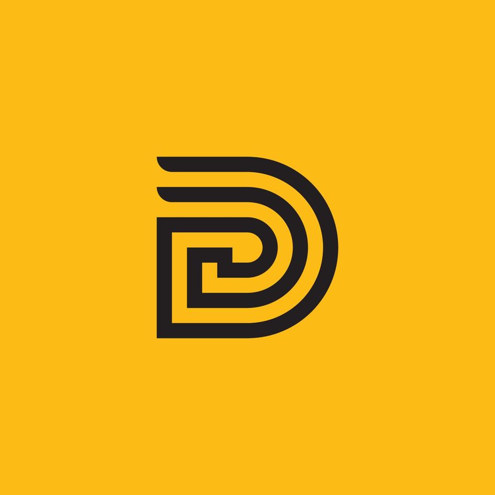 D Logo Design and template. Creative D icon initials based Letters in vector. vector