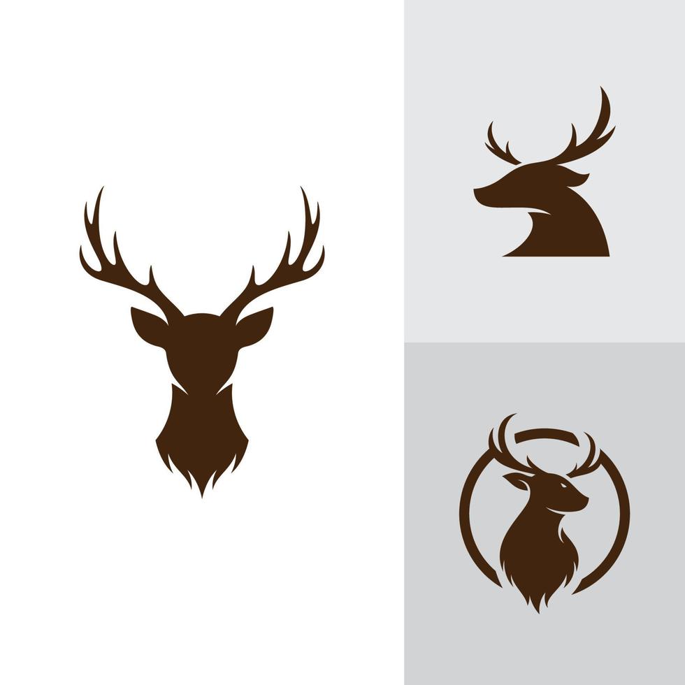 vector de diseño de logotipo creativo de cabeza de ciervo