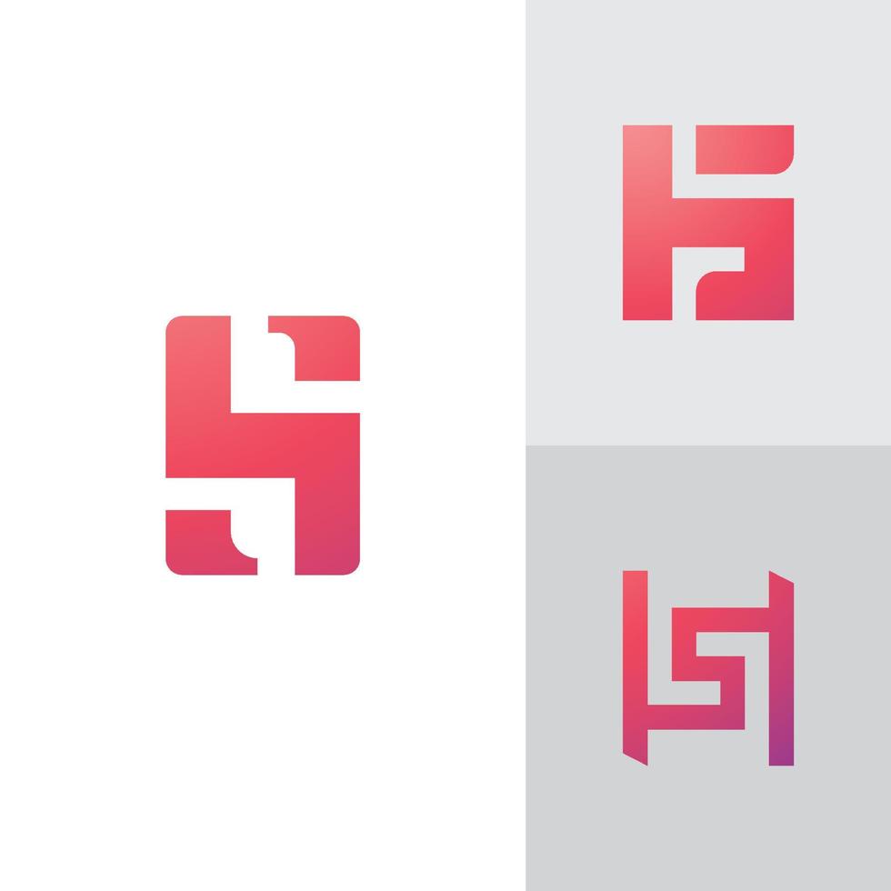 diseño y plantilla del logotipo hs. Creative hs icon iniciales basadas en letras en vector. vector