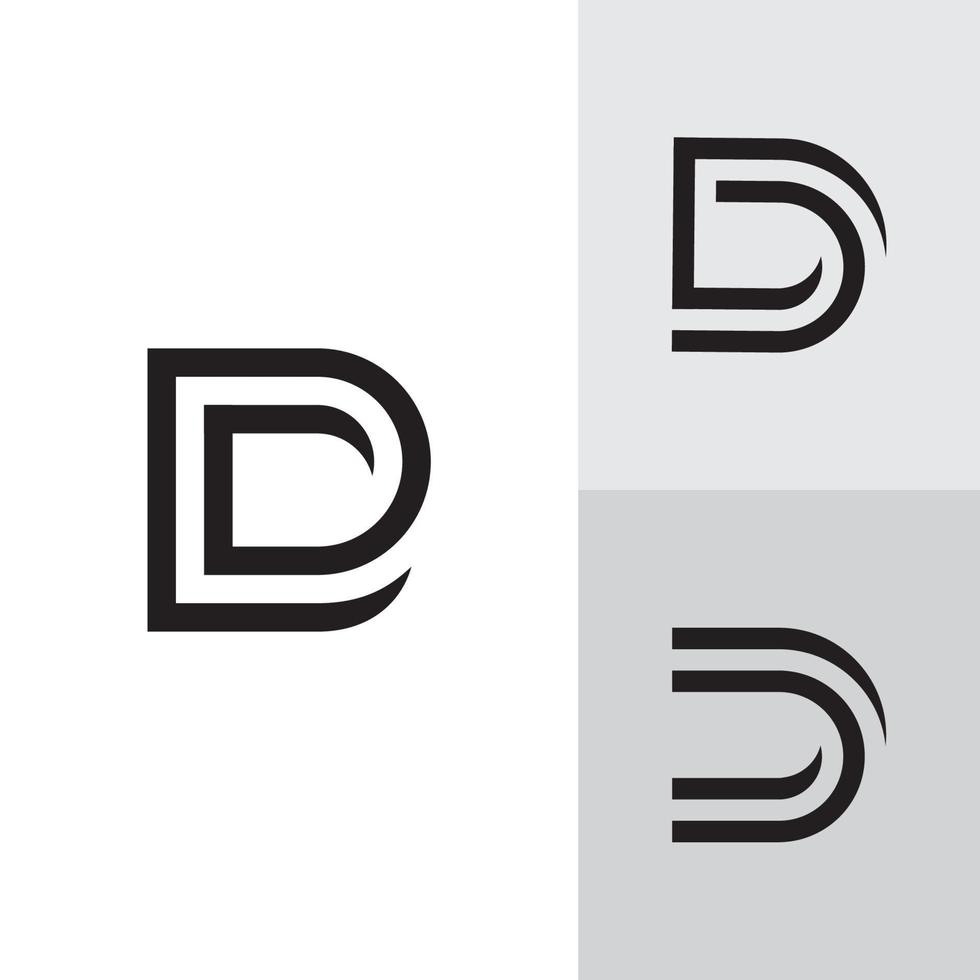 D Logo Design and template. Creative D icon initials based Letters in vector. vector
