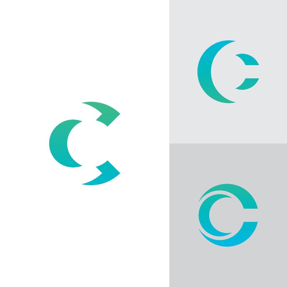 C Logo Design and template. Creative C icon initials based Letters in vector. vector