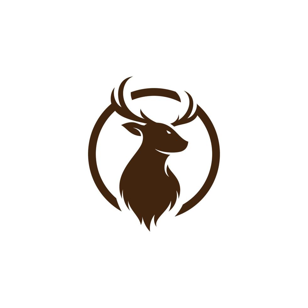 Deer head creative logo design vector