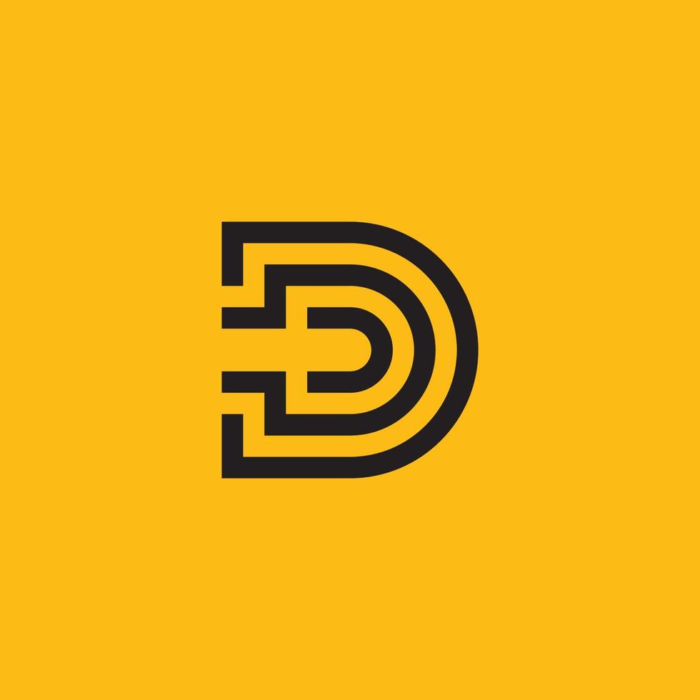 D Logo Design and template. Creative D icon initials based Letters in vector. vector