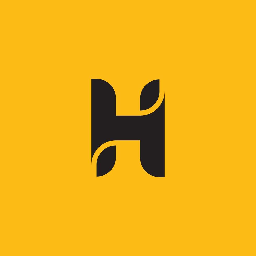 diseño y plantilla del logotipo h. Iniciales de icono h creativas basadas en letras en vector. vector