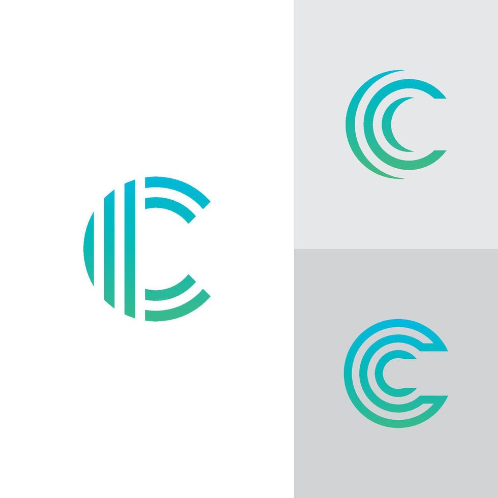 C Logo Design and template. Creative C icon initials based Letters in vector. vector