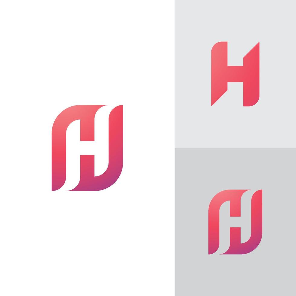 diseño y plantilla del logotipo h. Iniciales de icono h creativas basadas en letras en vector. vector