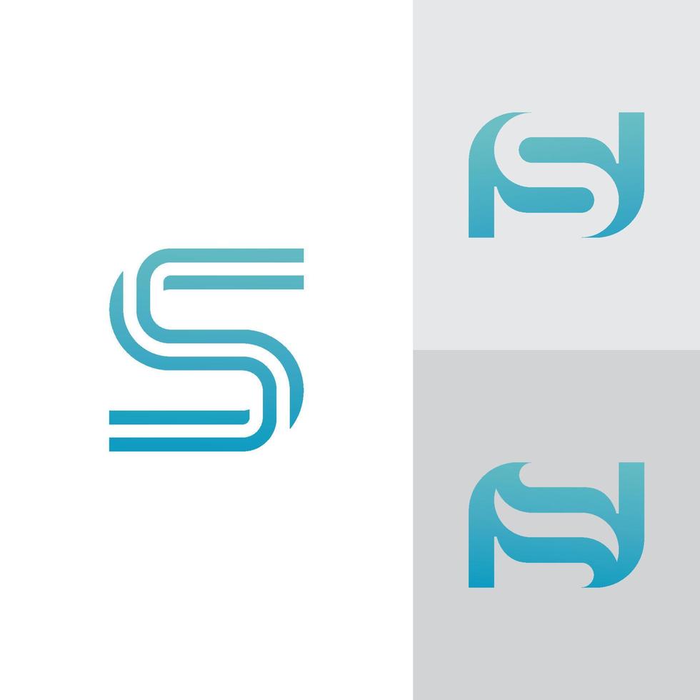 diseño y plantilla del logotipo s. Creative s icon iniciales basadas en letras en vector. vector