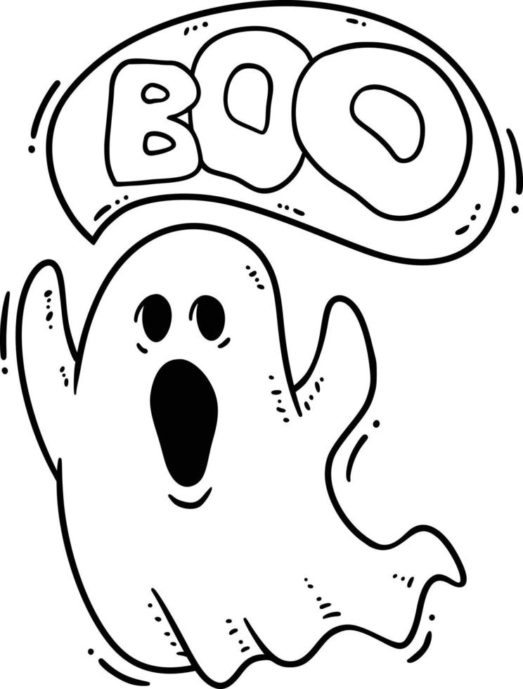 Funny Halloween Ghost vector