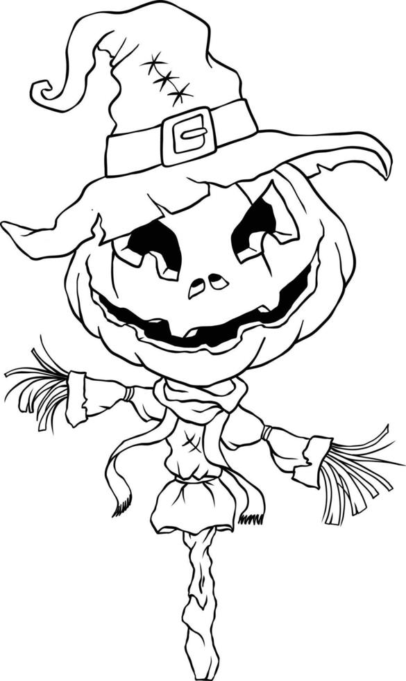 Pumpkin Halloween Scarecrow vector