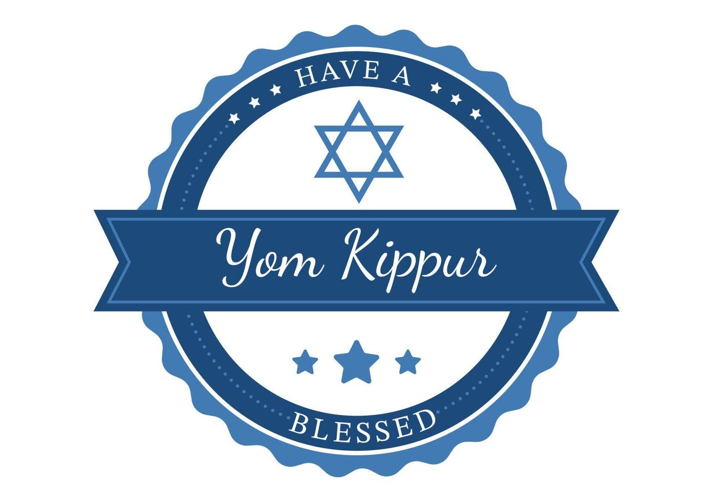 Yom Kippur Celebration Hand Drawn Cartoon Flat Illustration to Day of Atonement in Judaism on Background Design vector