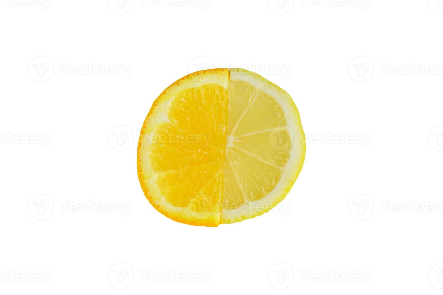 citrus slice, oranges and lemons isolated on white background, clipping path photo