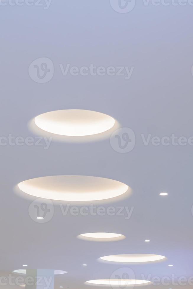 Modern layered ceiling with lights photo