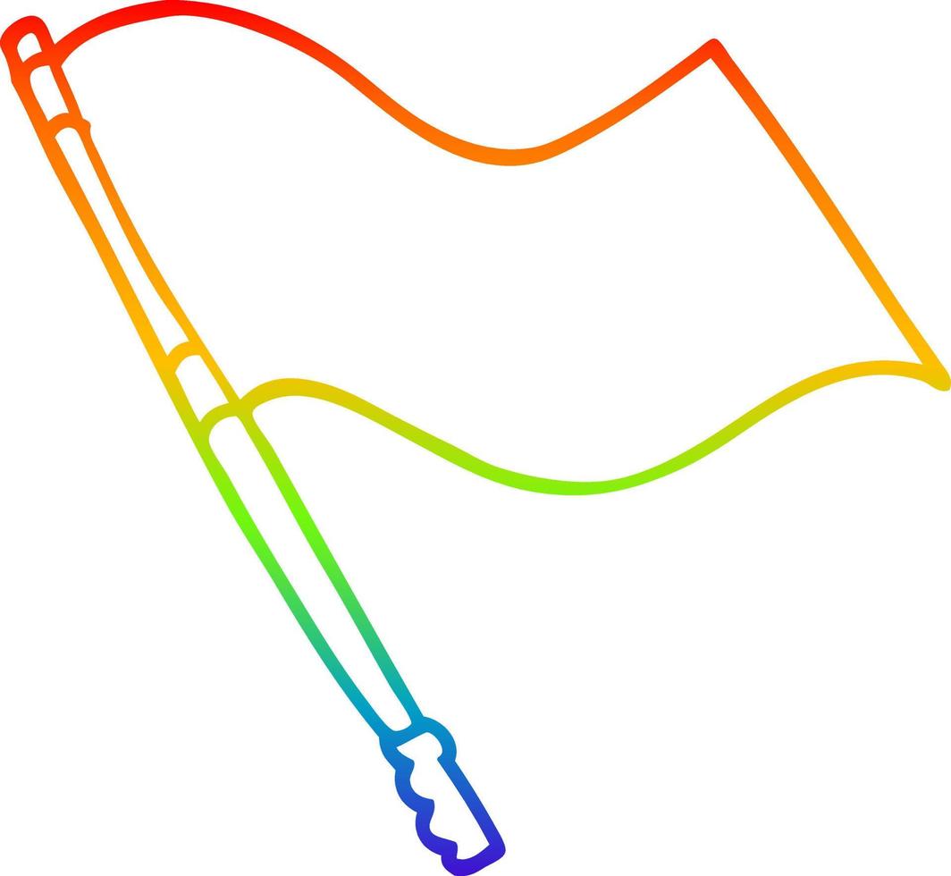 rainbow gradient line drawing cartoon flag vector