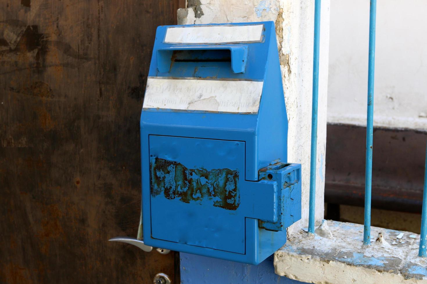 Safed Israel October 11, 2019. Mailbox on the front of the house. photo