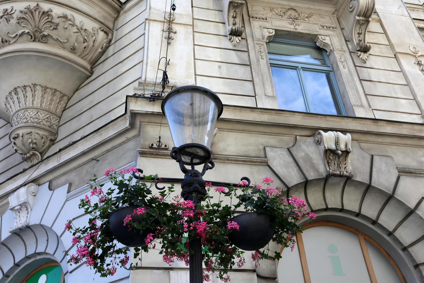 Tel Aviv July 22, 2021. Lantern - a device for lighting the street at night. photo