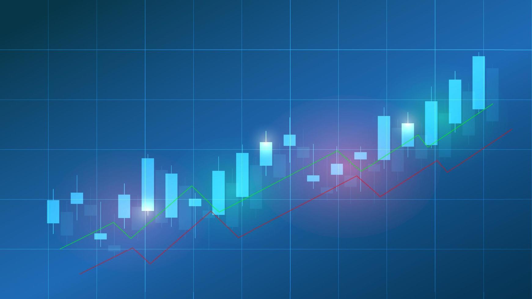 gráfico de barras que muestra el precio del mercado de valores o el beneficio de la inversión financiera. concepto de fondo de gestión empresarial vector