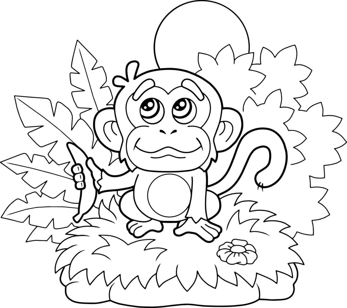 cute little monkey vector