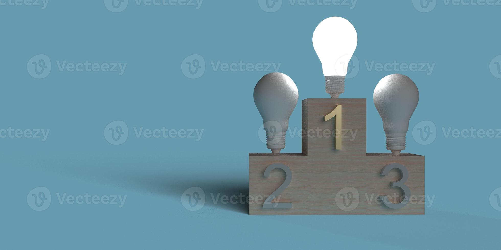 Lightbulb lamp glass electrical glowing watt energy power invention symbol challenge imagination intelligence bright technology education think brainstorm strategy leadership success.3d render photo