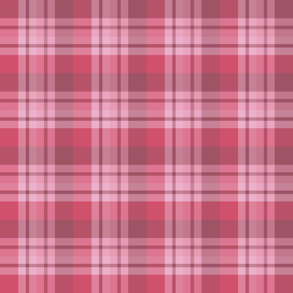 Seamless pattern in lovely pink, light and dark red colors for plaid, fabric, textile, clothes, tablecloth and other things. Vector image.