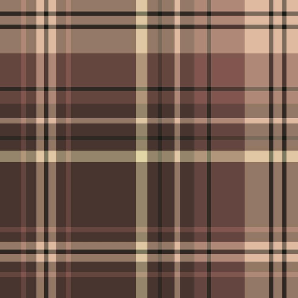 Seamless pattern in interesting beautiful brown and beige colors for plaid, fabric, textile, clothes, tablecloth and other things. Vector image.