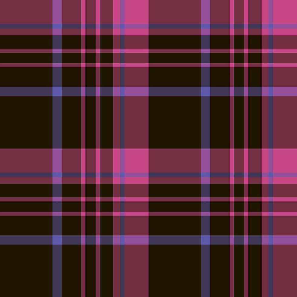 Seamless pattern in lovely black, violet and bright pink colors for plaid, fabric, textile, clothes, tablecloth and other things. Vector image.