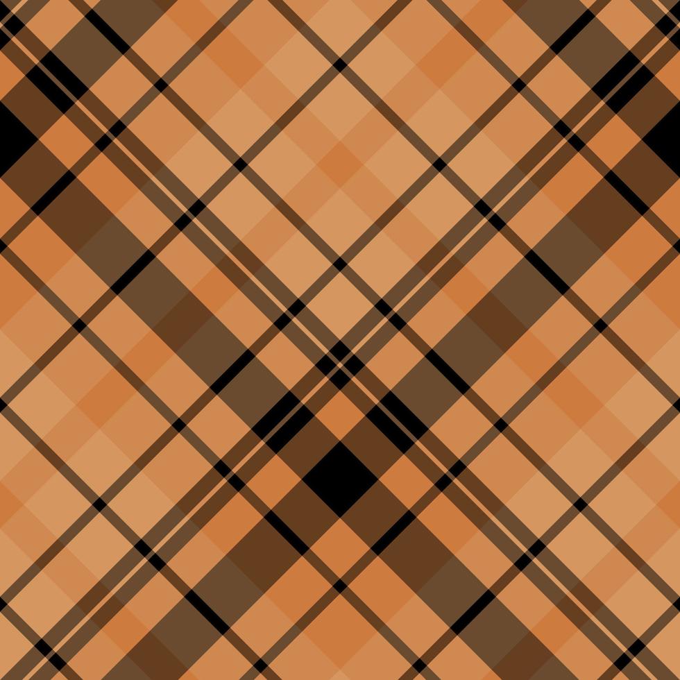 patrón impecable en finos colores naranja y negro para tela escocesa, tela, textil, ropa, mantel y otras cosas. imagen vectorial 2 vector
