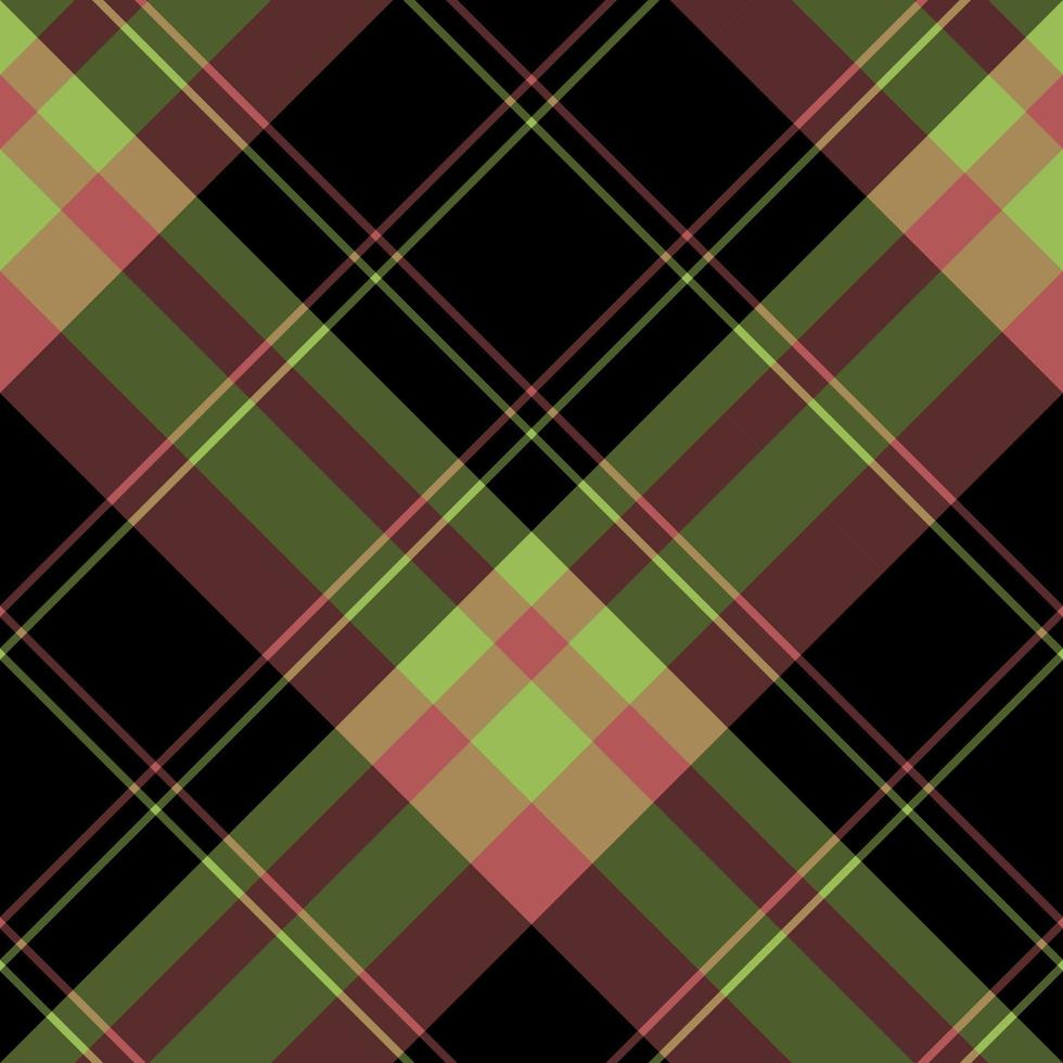 Seamless pattern in great black, red and green colors for plaid, fabric, textile, clothes, tablecloth and other things. Vector image. 2
