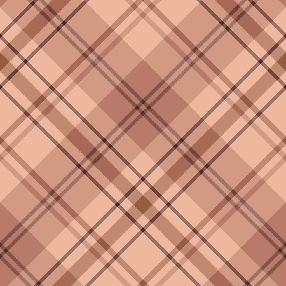 Seamless pattern in interesting cozy beige and warm brown colors for plaid, fabric, textile, clothes, tablecloth and other things. Vector image. 2