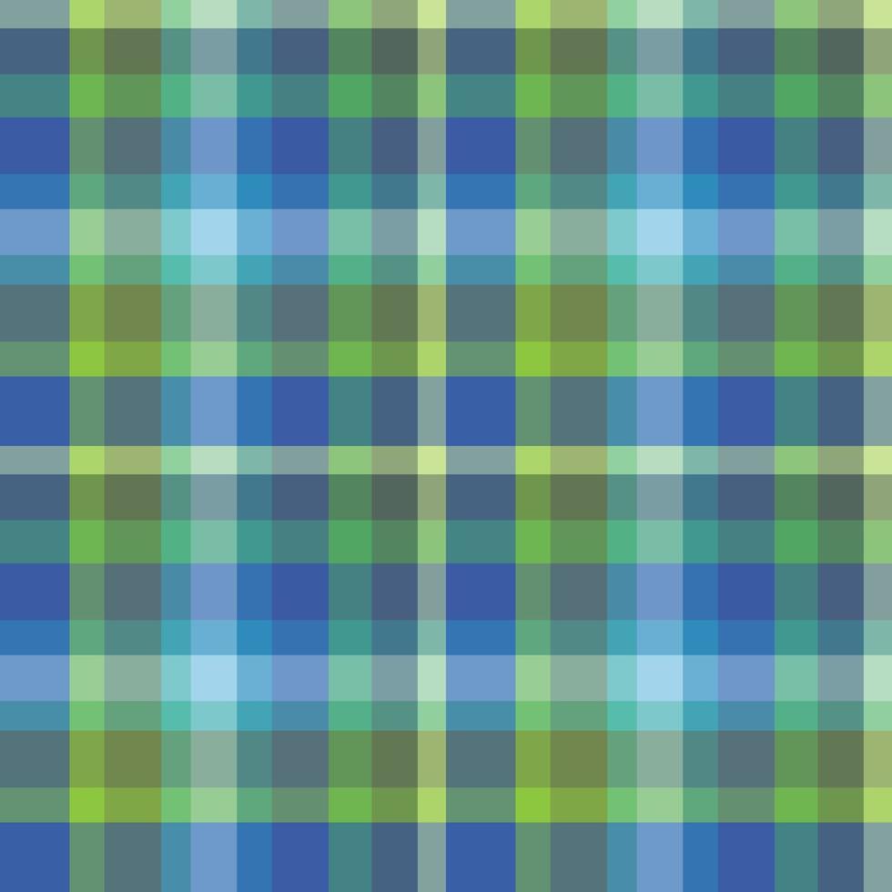 Seamless pattern in lovely green and blue colors for plaid, fabric, textile, clothes, tablecloth and other things. Vector image.