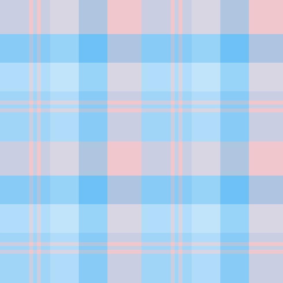 Seamless pattern in fine positive blue and pink colors for plaid, fabric, textile, clothes, tablecloth and other things. Vector image.