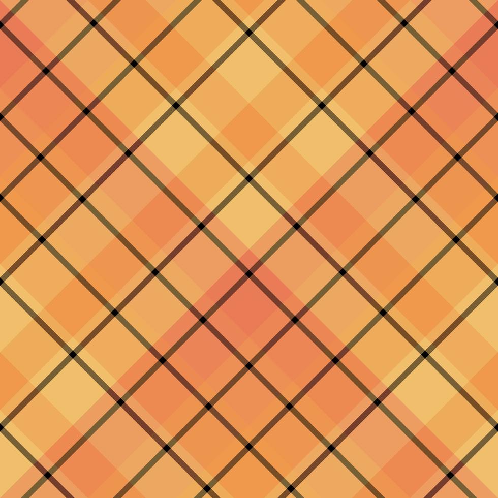 patrón impecable en grandes colores otoñales naranja y negro para tela escocesa, tela, textil, ropa, mantel y otras cosas. imagen vectorial 2 vector