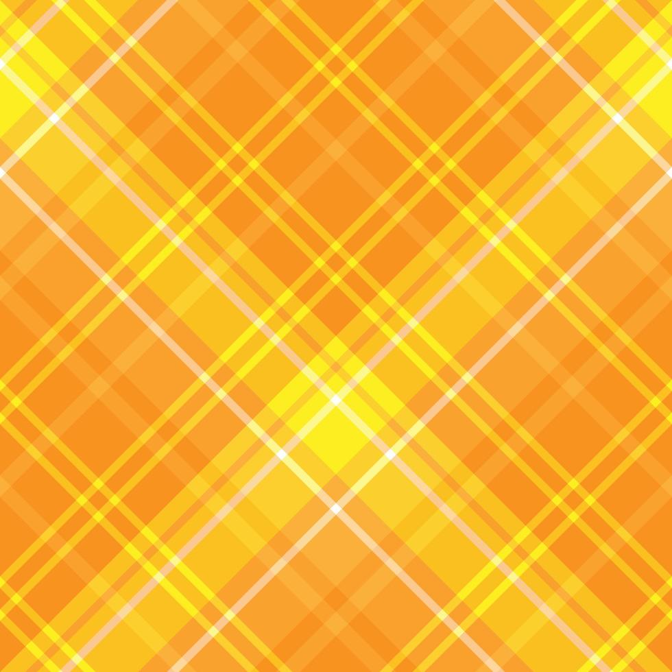 Seamless pattern in interesting orange, yellow and white colors for plaid, fabric, textile, clothes, tablecloth and other things. Vector image. 2