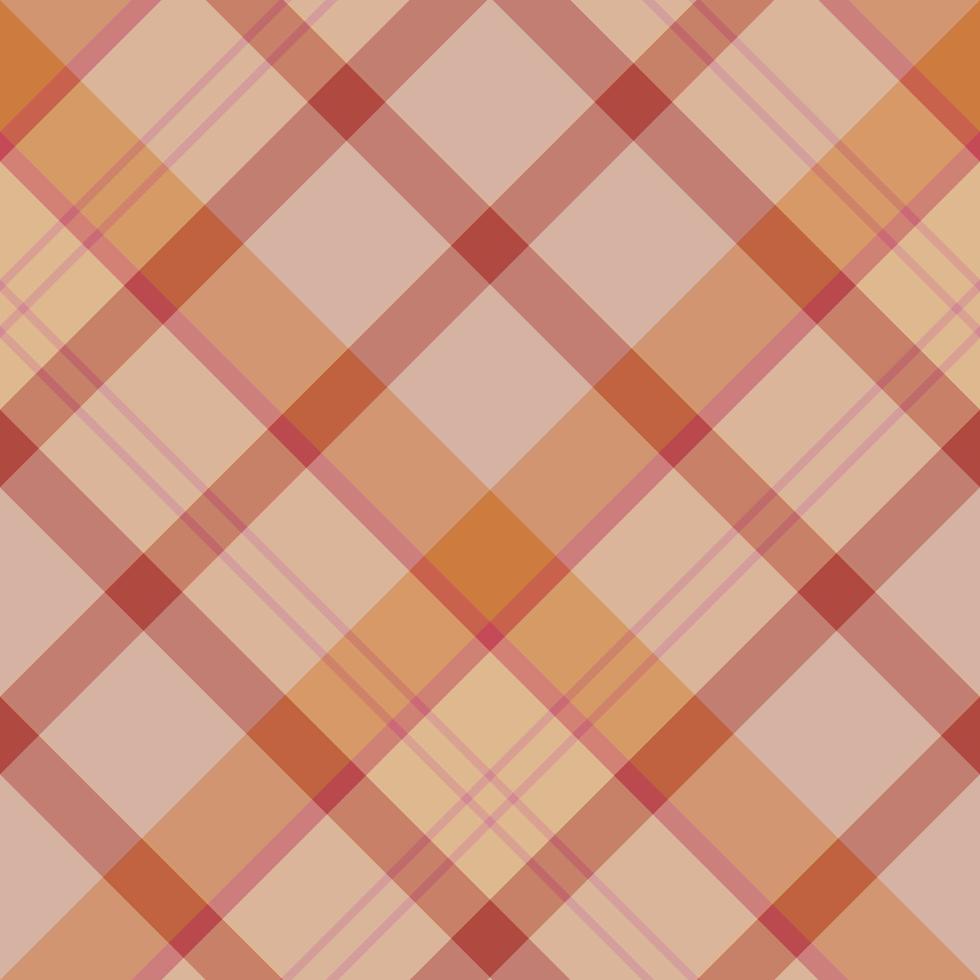 patrón sin costuras en grandes colores naranja, rojo y rosa para tela escocesa, tela, textil, ropa, mantel y otras cosas. imagen vectorial 2 vector