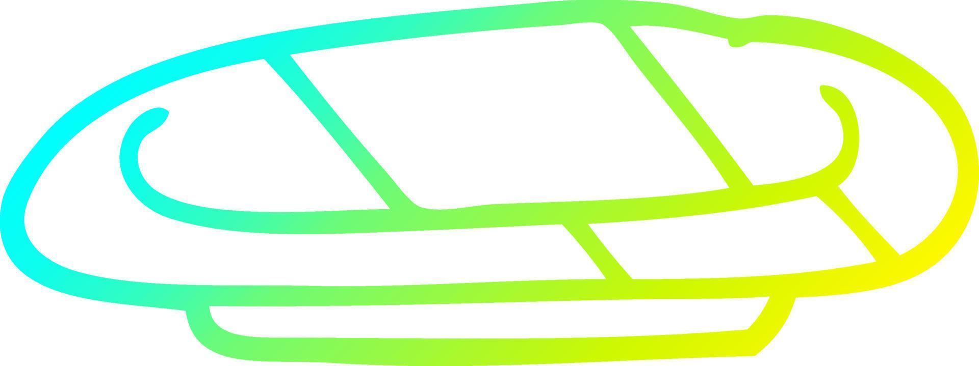 cold gradient line drawing cartoon plate vector
