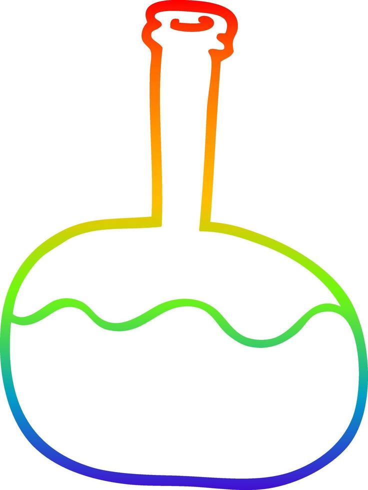 rainbow gradient line drawing cartoon experiment potions vector