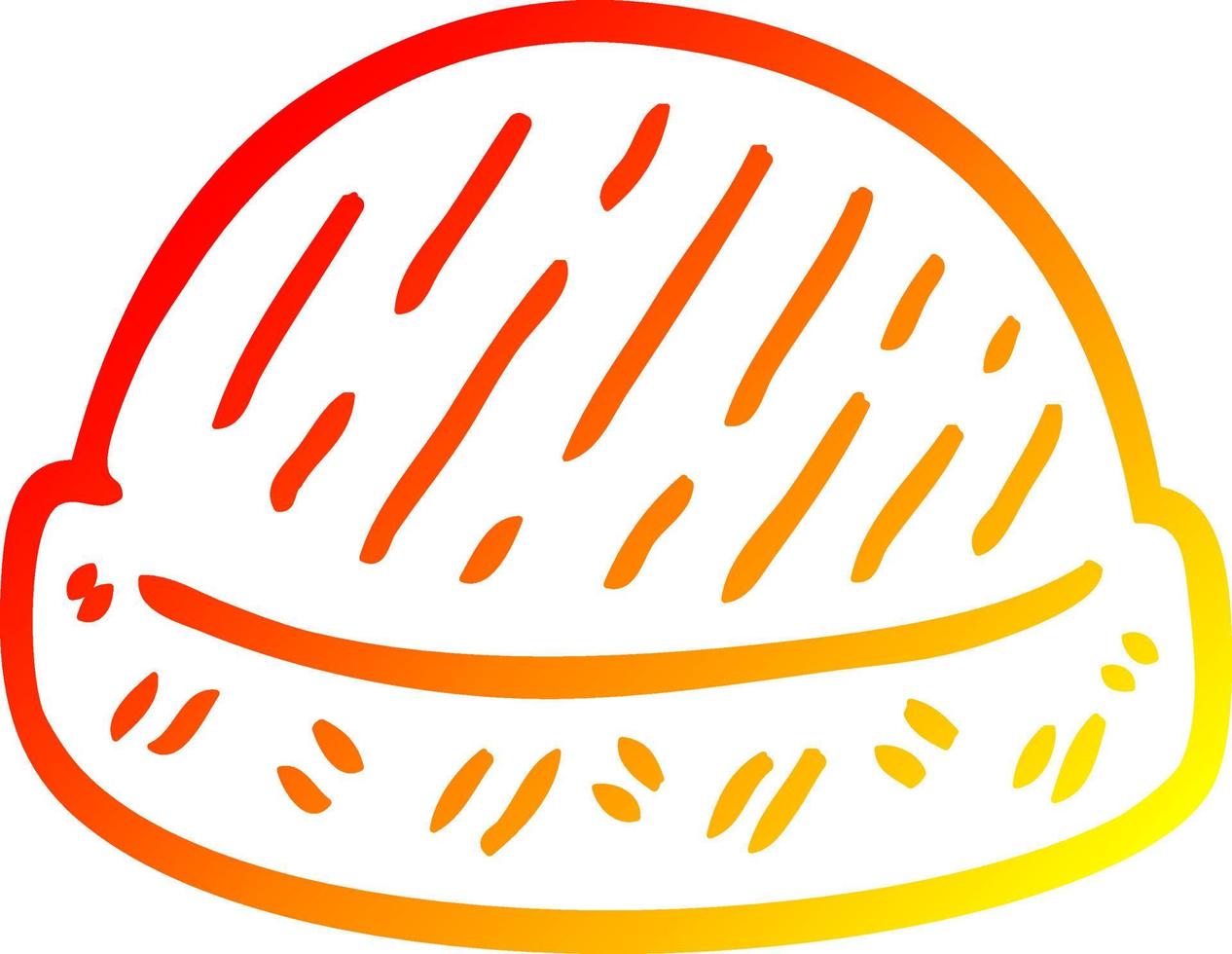 warm gradient line drawing cartoon winter hats vector