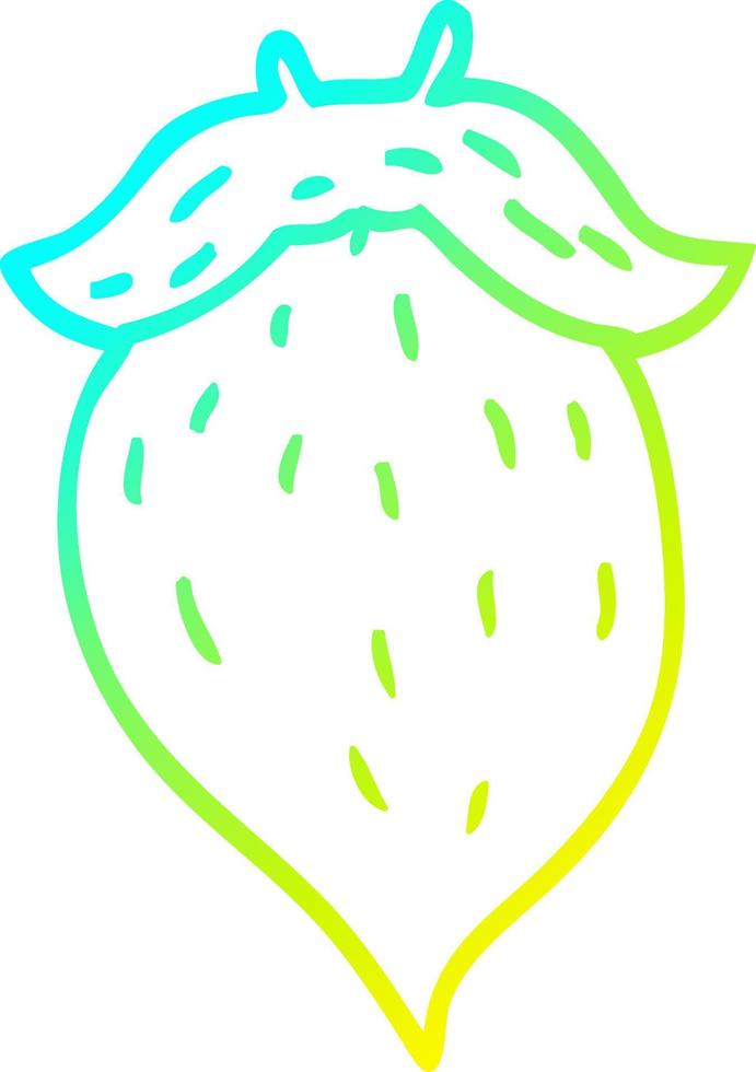 cold gradient line drawing cartoon fake beard vector