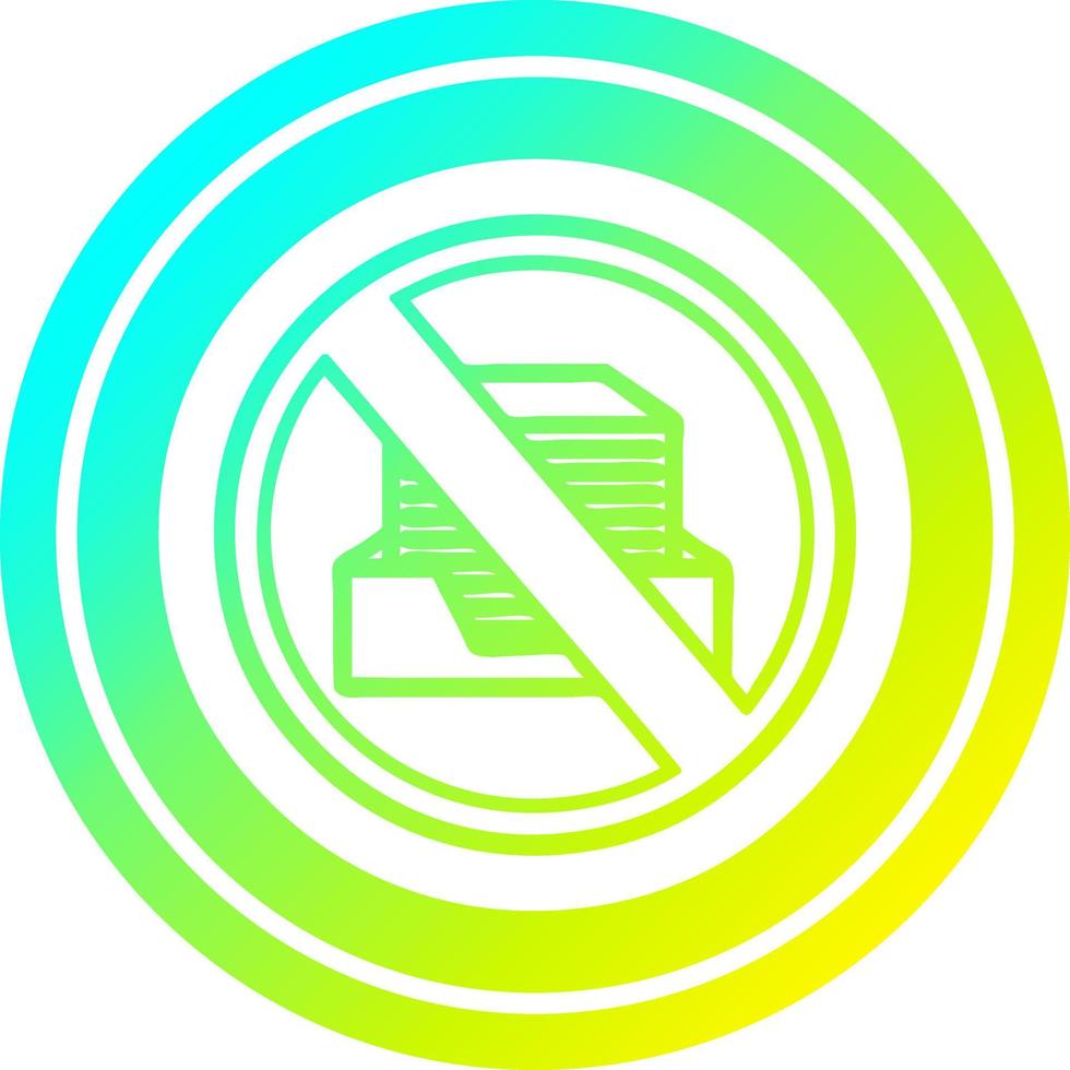 office paperless circular in cold gradient spectrum vector