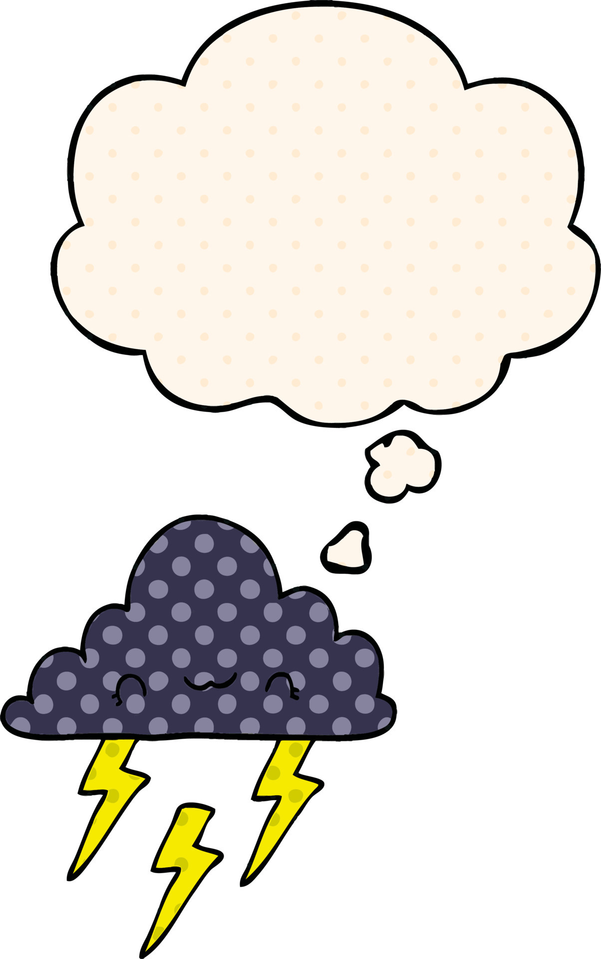 Cartoon Storm Cloud And Thought Bubble In Comic Book Style 10615467 cartoon-storm-cloud-and-thought-bubble-in-comic-book-style-10615467