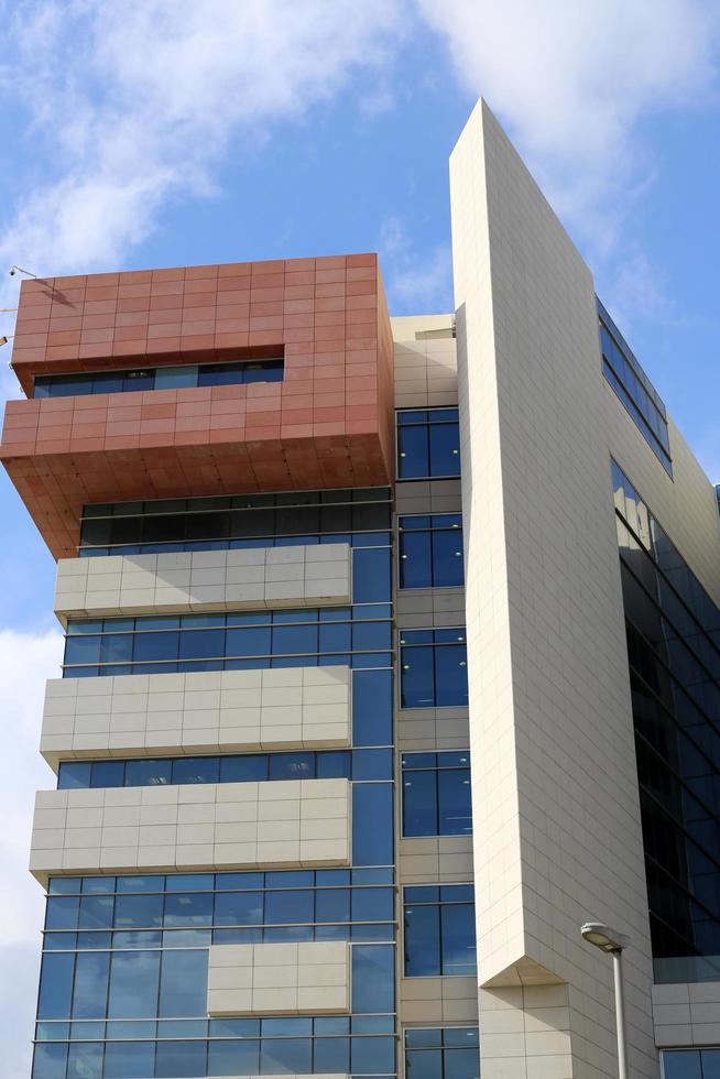 Tel Aviv Israel June 4, 2019. Geometric lines and figures in construction and architecture. photo