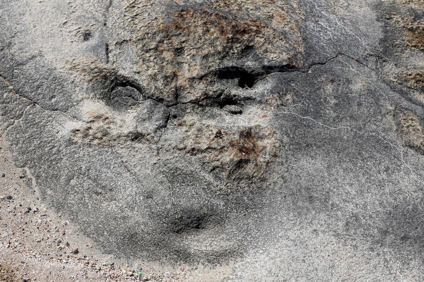 Texture of rocks and stones in a city park in Israel. photo