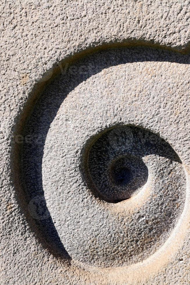 Texture of rocks and stones in a city park in Israel. photo