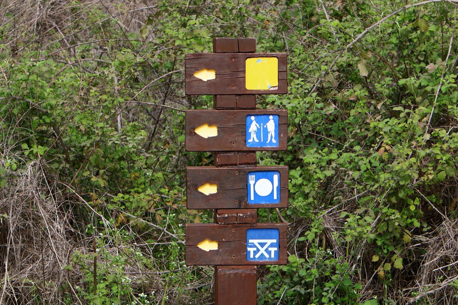 Nahariya Israel May 15, 2019. Road signs and signs in Israel. photo