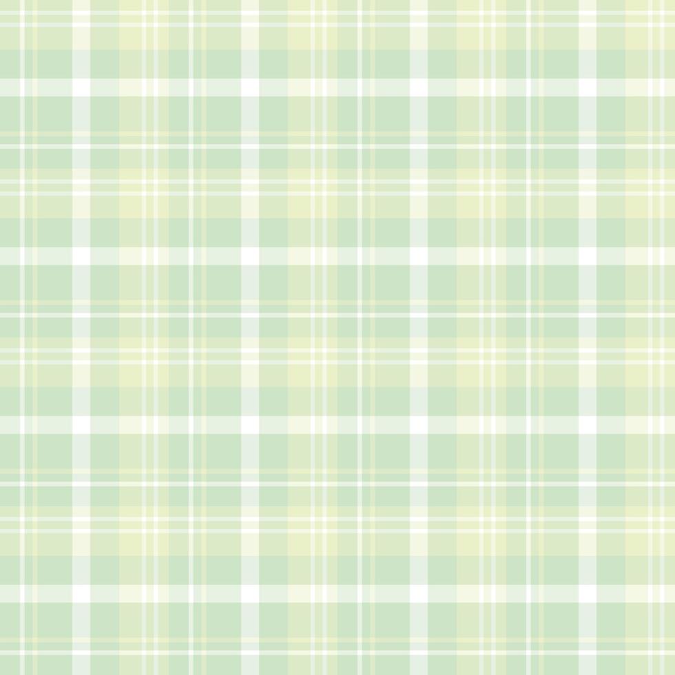 Seamless pattern in interesting pastel green and white colors for plaid, fabric, textile, clothes, tablecloth and other things. Vector image.